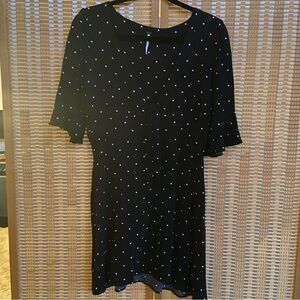 Black Mini Sheath Dress with Flutter Sleeves for Casual Occasions